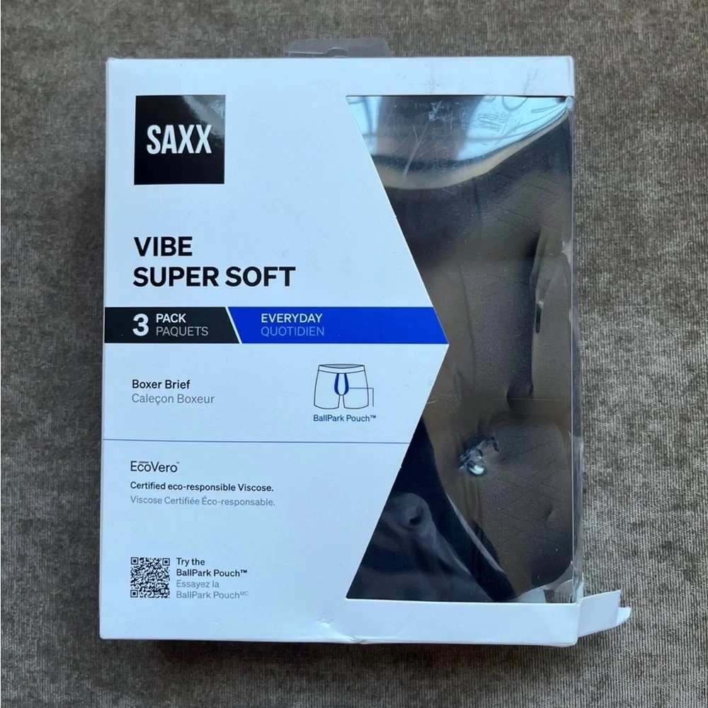 SAXX Men's Black Boxer Briefs